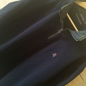 Tommy Hilfiger Blue fuzzy teddy fleece pullover